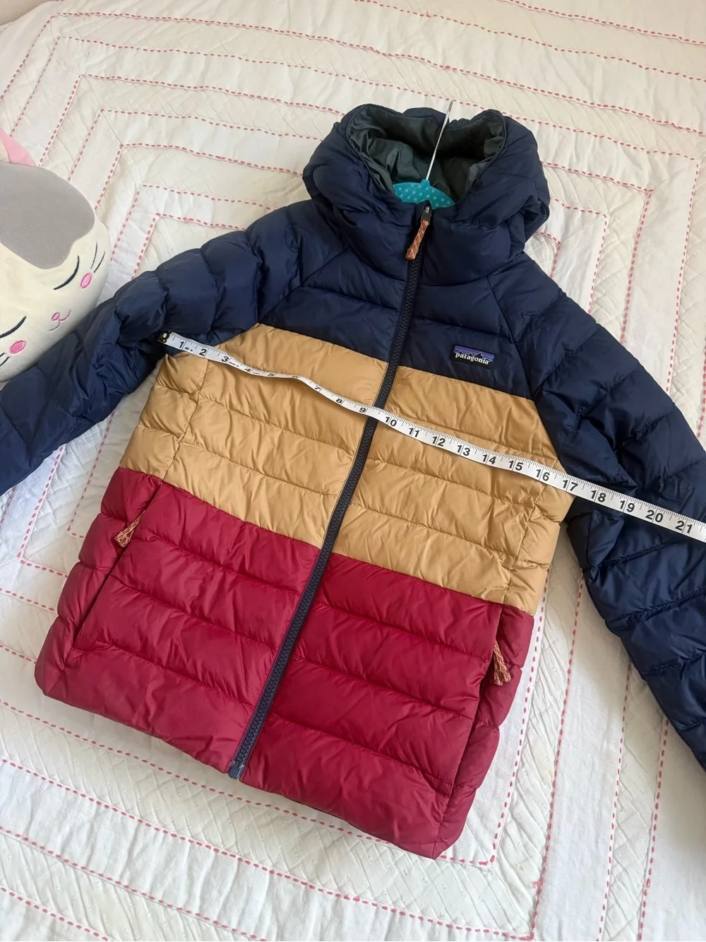 Patagonia Kids Colorblock Down Puffer Jacket Size M 10
